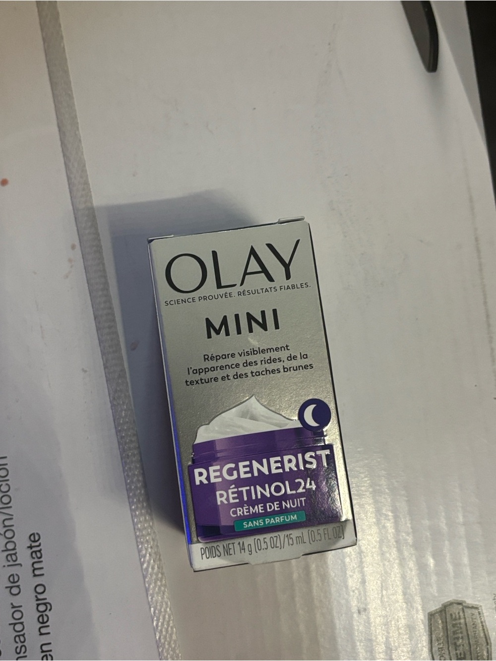OLAY Night Cream Mini Jar in Black and Silver